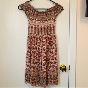 Scrunched off the shoulder dress